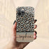 Grey & Peach Personalized Name Leopard iPhone Case